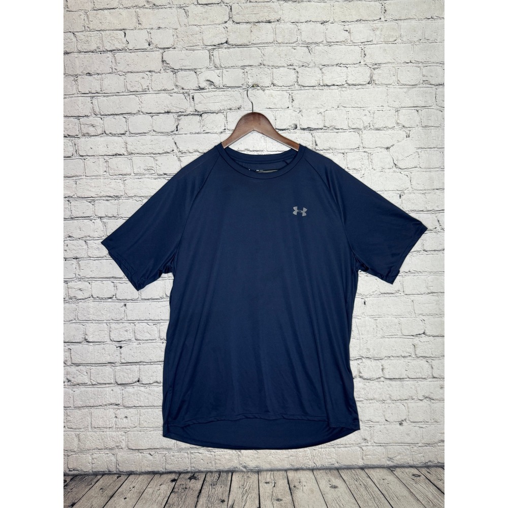 Under Armour Tech‎ Tee Men's XXL Navy Blue Short Sleeve Performance T-Shirt